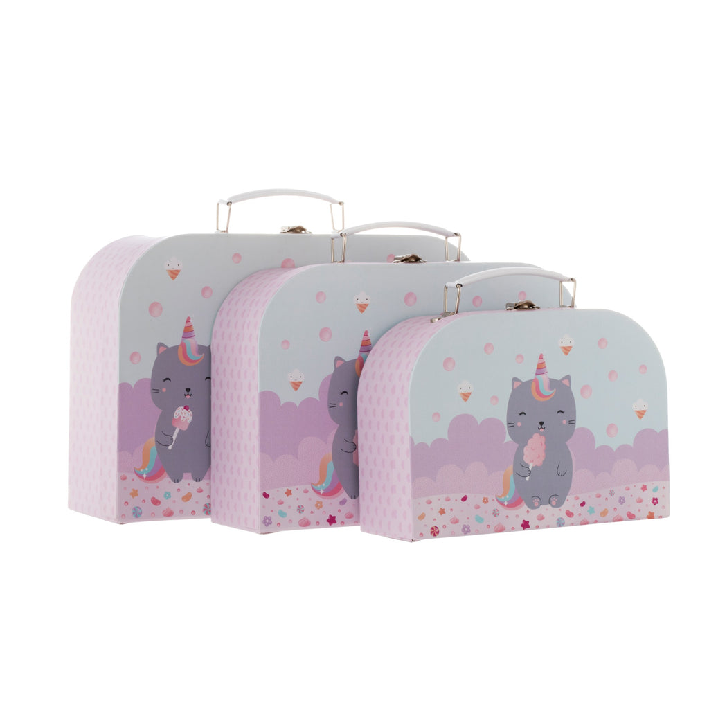 Sass & Belle - Luna Caticorn Suitcases - Set of 3