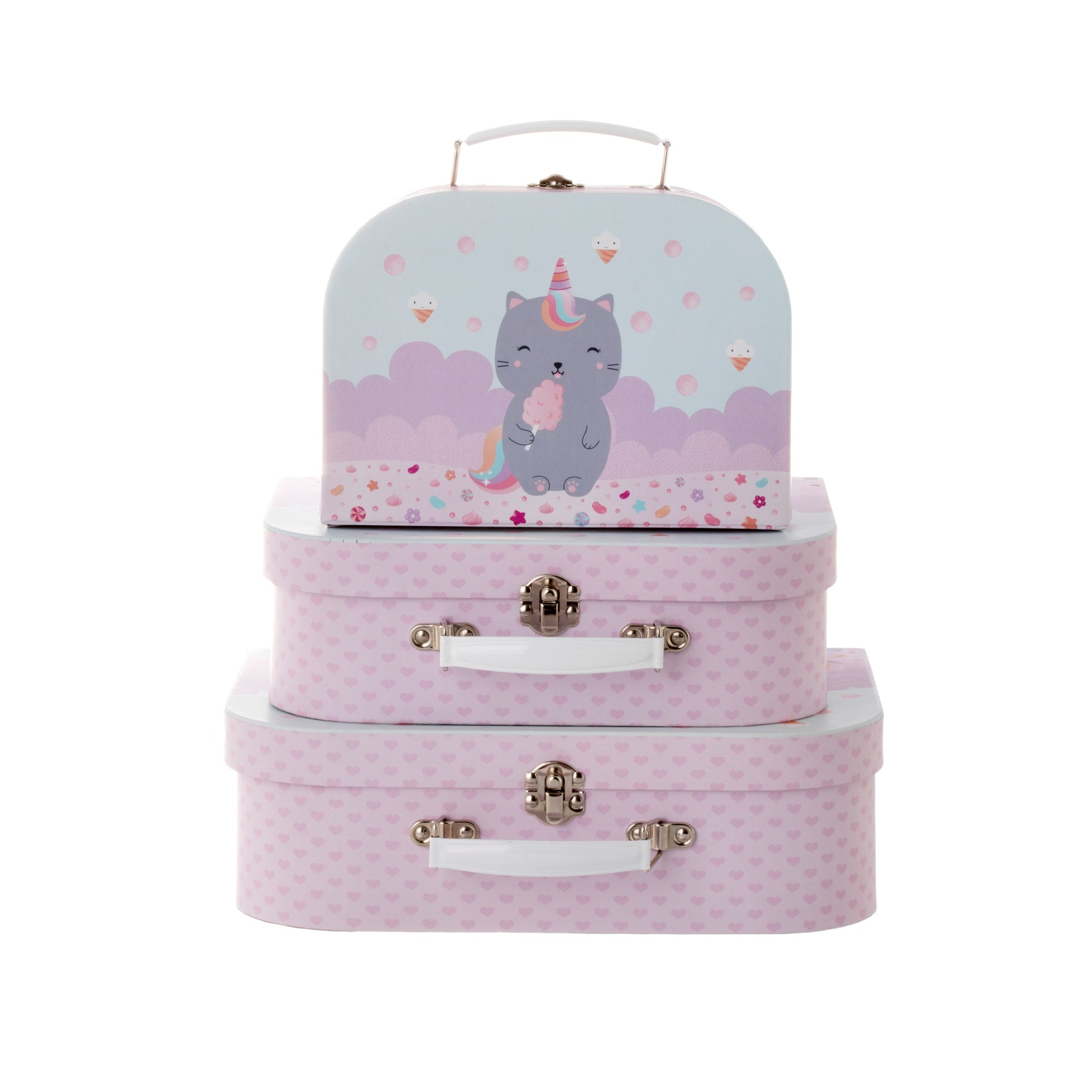 Sass & Belle - Luna Caticorn Suitcases - Set of 3