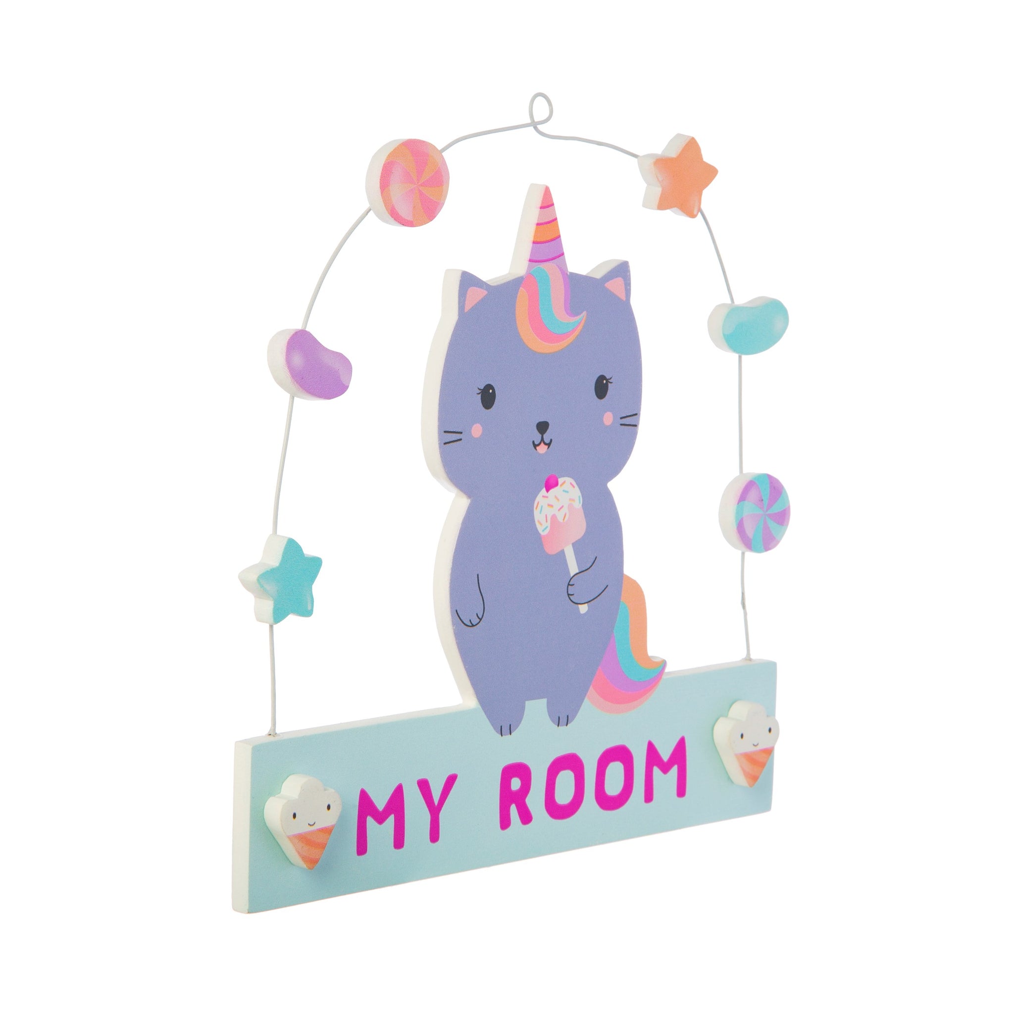 Sass & Belle - Luna Caticorn Sweeties Hanging Plaque
